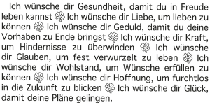 Leuchtende Wünsche für zufriedenes Leben