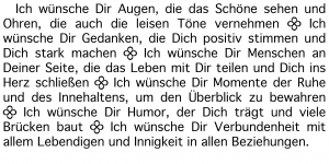 Ich wünsche dir - leuchtende Gedanken