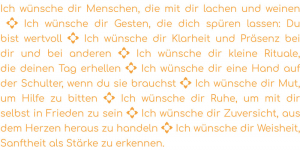 Wünsche für ein liebevolles Leben